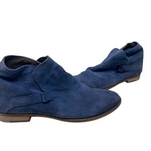 Free People Women's Blue Summit Ankle Suede Boot sz 39
